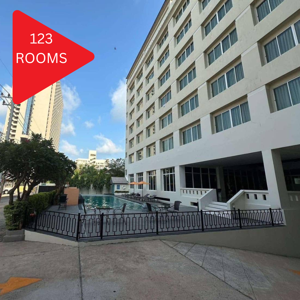 3-Star Hotel for Sale in North Pattaya – 123 Rooms, Prime Beachfront Location