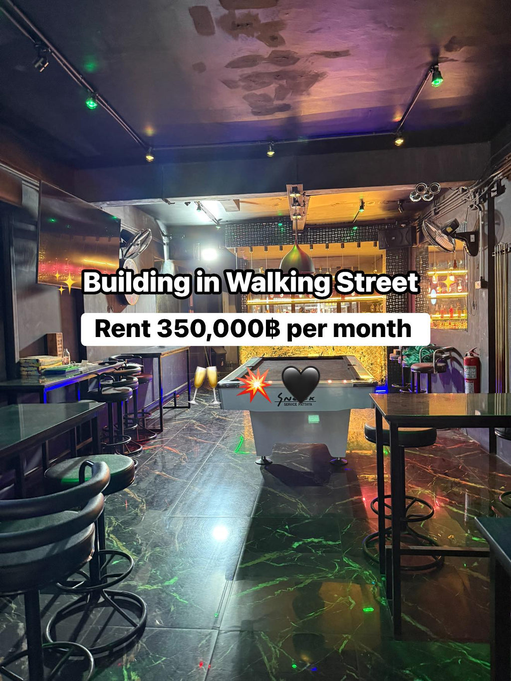 Building for Rent – Walking Street Pattaya (Bar/Agogo/Cannabis Setup)